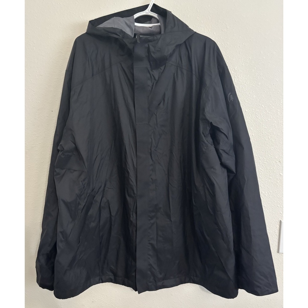 Sierra Designs Hurricane Rain Jacket Men's XXL Black Waterproof Hooded 224041